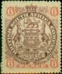 Old Postage Stamp Rhodesia 1897 6d Dull Purple & Pink SG71 Good MM