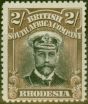 Collectible Postage Stamp from Rhodesia 1913 2s Black & Brown SG218 Die I P.15 Fine & Fresh Mtd Mint