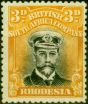 Valuable Postage Stamp from Rhodesia 1922 3d Black & Yellow SG293 Fine Mtd Mint