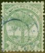 Collectible Postage Stamp from Samoa 1887 1d Yellow-Green SG27 P.12 x 11.5 Fine Used