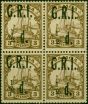 Samoa 1914 1/2d on 3pf Brown SG101 Fine & Fresh MM Block of 4 . King George V (1910-1936) Mint Stamps
