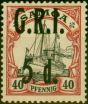 Collectible Postage Stamp from Samoa 1914 5d on 40PF Black & Carmine SG107 Fine & Fresh Mtd Mint