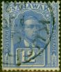 Valuable Postage Stamp Sarawak 1922 12c Bright Blue SG70 Fine Used