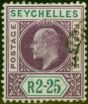 Valuable Postage Stamp from Seychelles 1903 2R25 Purple & Green SG56 Fine Used