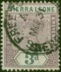 Sierra Leone 1896 3d Dull Mauve & Slate SG46 Fine Used  Queen Victoria (1840-1901) Collectible Stamps