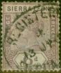 Valuable Postage Stamp Sierra Leone 1897 6d Dull Mauve SG49 Good Used