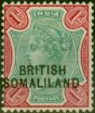 Old Postage Stamp Somaliland 1903 1R Green & Aniline-Carmine SG21 Fine MM