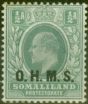 Old Postage Stamp from Somaliland 1904 1/2a Dull Green & Green SG010 Lightly Mtd Mint