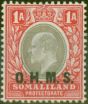Collectible Postage Stamp from Somaliland 1904 1a Grey-Black & Carmine SG011 Fine Lightly Mtd Mint