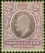 Valuable Postage Stamp Somaliland 1909 2a Dull & Bright Purple SG47a Chalk Fine MM