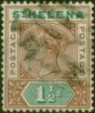St Helena 1890 1 1/2d Red-Brown & Green SG48 Fine Used  Queen Victoria (1840-1901) Old Stamps