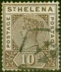 Valuable Postage Stamp St Helena 1896 10d Brown SG52 Good Used