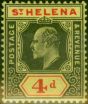 Valuable Postage Stamp St Helena 1908 4d Black & Red-Yellow SG66 Fine MM