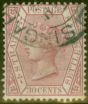 Old Postage Stamp from Straits Settlements 1891 30c Claret SG69 Fine Used SINGAPORE Type E Cancel