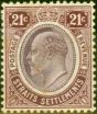 Valuable Postage Stamp from Straits Settlements 1910 21c Dull Purple & Claret SG160 Fine Lightly Mtd Mint Stamp