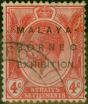 Collectible Postage Stamp Straits Settlements 1922 4c Carmine-Red SG252 Fine Used