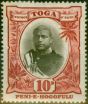 Old Postage Stamp Tonga 1897 10d Black & Lake SG49 Fine LMM