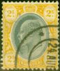 Old Postage Stamp from Transvaal 1906 2s Black & Yellow SG268 Fine Used