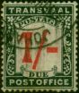 Transvaal 1907 1s Scarlet & Black SGD7 Good Used . King Edward VII (1902-1910) Used Stamps