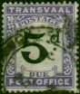 Transvaal 1907 5d Black & Violet SGD5 Fine Used (2). King Edward VII (1902-1910) Used Stamps