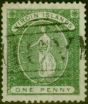 Valuable Postage Stamp Virgin Islands 1878 1d Green SG22b Wmk Upright V.F.U