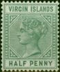 Collectible Postage Stamp Virgin Islands 1883 1/2d Dull Green SG27 V.F LMM