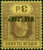 Virgin Islands 1919 War Stamp 3d Purple-Buff Yellow SGbw Wmk Inverted Fine MM . King George V (1910-1936) Mint Stamps