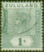 Old Postage Stamp from Zululand 1894 1s Green SG25 V.F.U