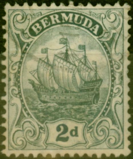 Rare Postage Stamp from Bermuda 1913 2d Grey SG47 Fine Used
