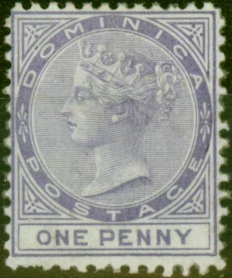 Collectible Postage Stamp Dominica 1874 1d Lilac SG1 Fine MM
