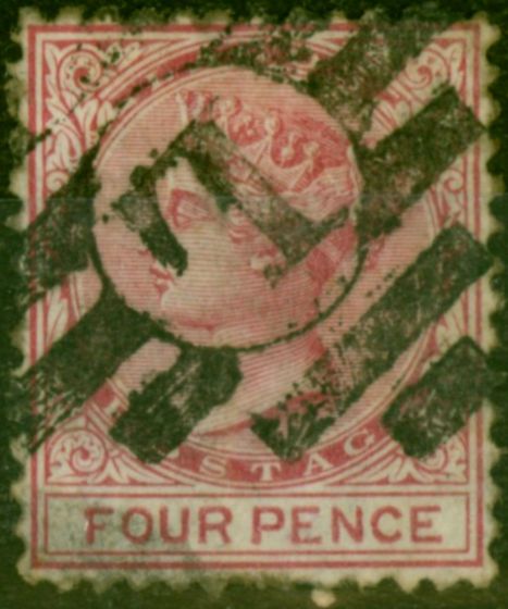 Old Postage Stamp Lagos 1874 4d Carmine SG5 Ave Used