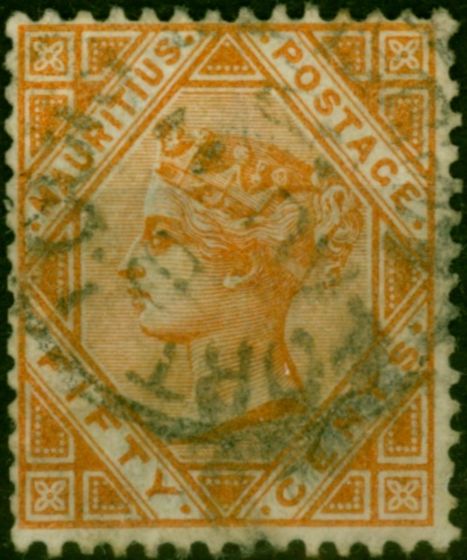 Mauritius 1887 50c Orange SG111 Good Used . Queen Victoria (1840-1901) Used Stamps