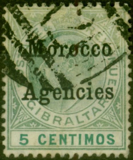 Collectible Postage Stamp Morocco Agencies 1905 5c Grey-Green & Green SG24 Fine Used