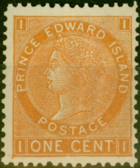 Valuable Postage Stamp Prince Edward Island 1872 1c Orange SG43 Fine MNH (5)