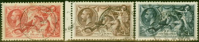 Collectible Postage Stamp GB 1934 Re-Engraved Set of 3 SG450-452 V.F.U