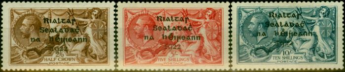 Old Postage Stamp Ireland 1922 Set of 3 SG17-21 V.F LMM