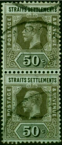Straits Settlements 1921 50c on Emerald SG209b Fine Used . King George V (1910-1936) Used Stamps