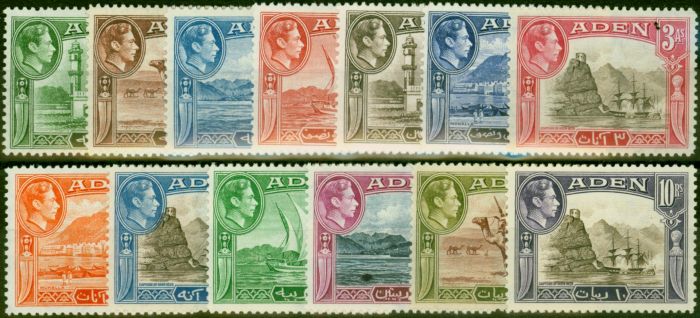 Valuable Postage Stamp Aden 1939 Set of 13 SG16-27 Fine MM