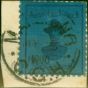 Rare Postage Stamp from Mafeking 1900 3d Deep Blue SG20 Fine Used on Piece