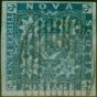 Collectible Postage Stamp Nova Scotia 1851 3d Deep Blue SG3 Fine Used