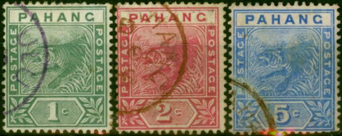 Pahang 1891-95 Set of 3 SG11-13 Good Used . Queen Victoria (1840-1901) Used Stamps