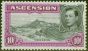 Collectible Postage Stamp from Ascension 1944 10s Black & Brt Purple SG47b P.13 V.F MNH