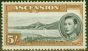Collectible Postage Stamp from Ascension 1944 5s Black & Yellow-Brown SG46c P.13 V.F MNH