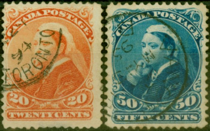 Rare Postage Stamp from Canada 1893 Set of 2 SG115-116 Fine Used (2)