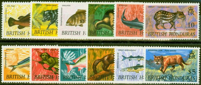 Valuable Postage Stamp from British Honduras 1968 Wildlife set of 12 SG256-267 V.F MNH