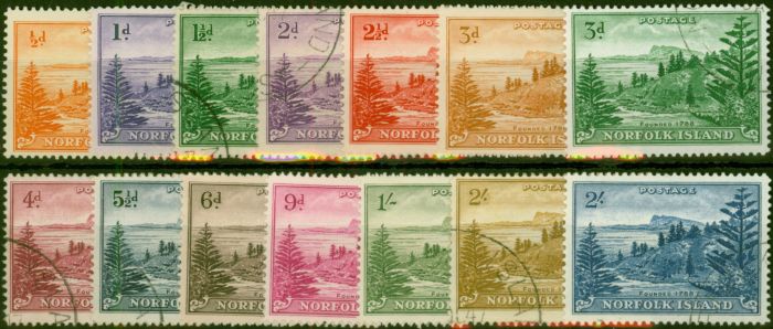 Norfolk Island 1947-59 Set of 14 SG1-12a V.F.U  King George VI (1936-1952), Queen Elizabeth II (1952-2022) Rare Stamps
