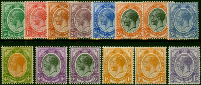 South Africa 1913-22 Set of 14 to 1s3d SG3-13 Fine MM  King George V (1910-1936) Rare Stamps
