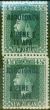 Collectible Postage Stamp from Rarotonga 1919 4 1/2d Dp Green SG51b Vert Pair V.F Very Lightly Mtd Mint
