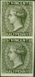 St Vincent 1881 1/2d Black Imperf Plate Proof Vertical Pair Fine & Fresh Mint  Queen Victoria (1840-1901) Old Stamps