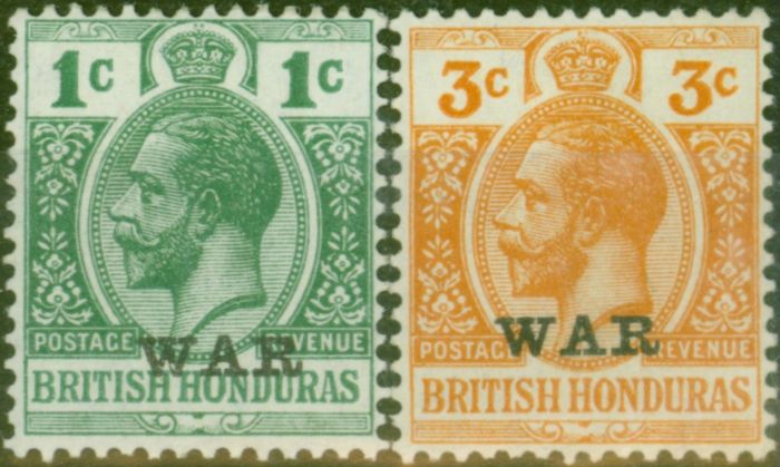 Valuable Postage Stamp British Honduras 1917-18 War Stamps Set of 2 SG116-118 Fine MM